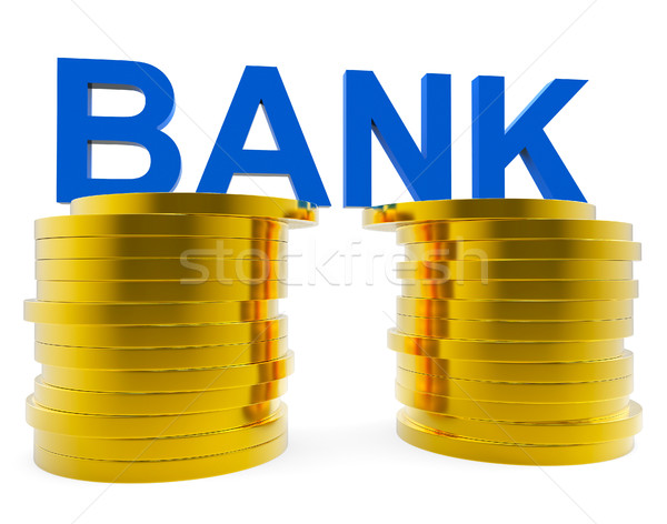 Bank Savings Represents Advance Financial And Growth Stock photo © stuartmiles