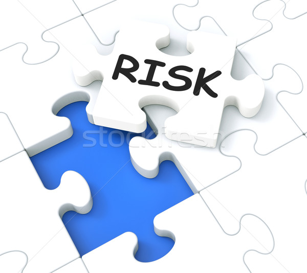 Risk Puzzle Showing Monetary Crisis Stock photo © stuartmiles