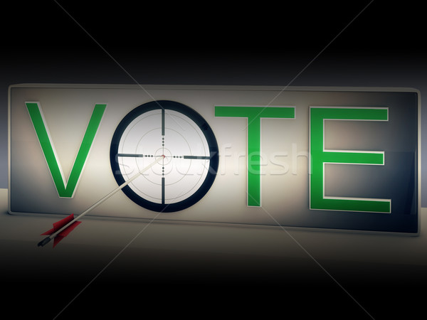 Vote Target Shows Choosing To Elect Option Stock photo © stuartmiles