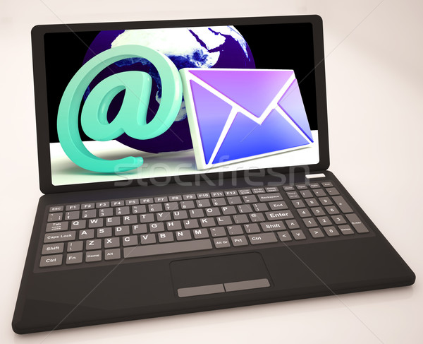 Email Sign On Laptop Shows Online Mailing Stock photo © stuartmiles