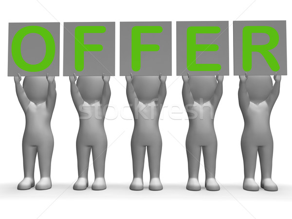 Offer Banners Means Cheap Offers And Promotions Stock photo © stuartmiles