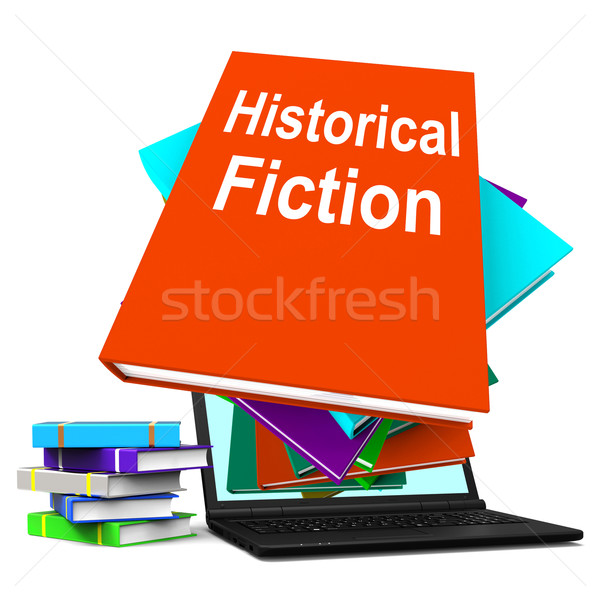 Foto d'archivio: Storico · finzione · libro · laptop · libri