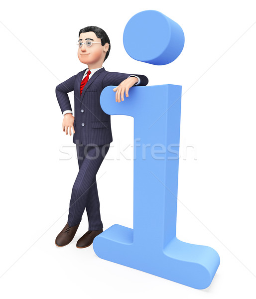 Businessman With Information Indicates Knowledge Concepts And Creativity Stock photo © stuartmiles