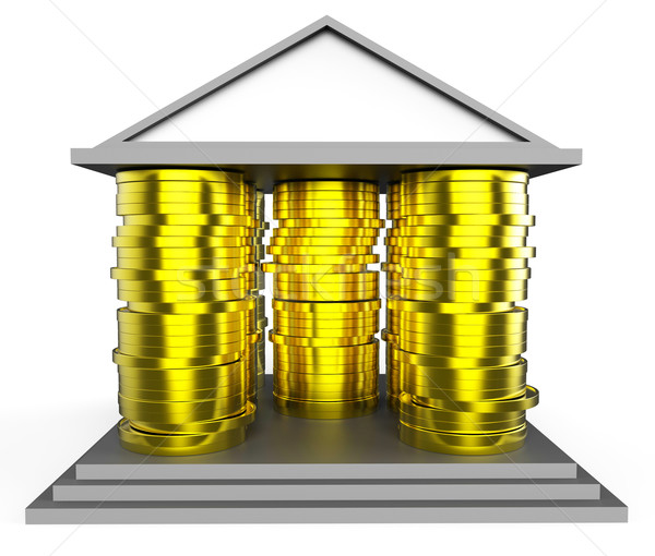 Stock foto: Haus · Hypothek · Geld · Gebäude · Bedeutung · home · loan