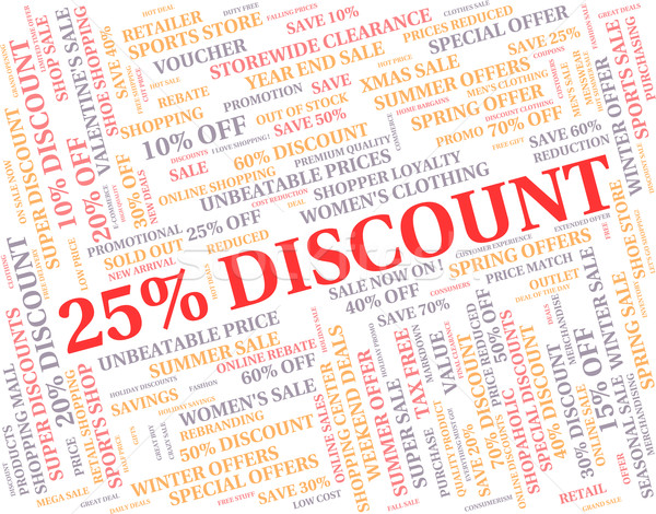 Twenty Five Percent Indicates Offers Closeout And Promo Stock photo © stuartmiles