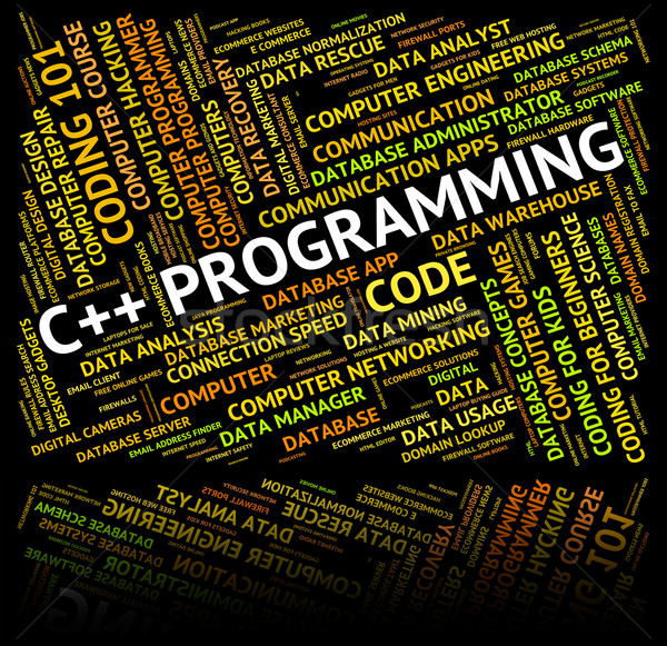 Programozás szoftver fejlesztés alkalmazás mutat szavak Stock fotó © stuartmiles