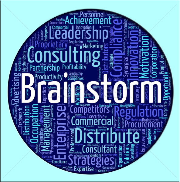 Brainstorm Word Shows Put Heads Together And Analyze Stock photo © stuartmiles