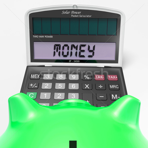 Money Calculator Shows Prosperity Revenue And Cash Stock photo © stuartmiles