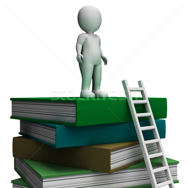 Student On Books Showing Educated Stock photo © stuartmiles