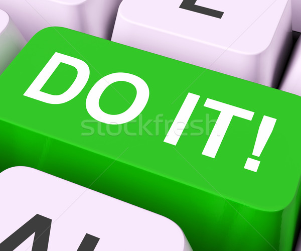 Do It Key Means Act Or Take Action Now Stock photo © stuartmiles