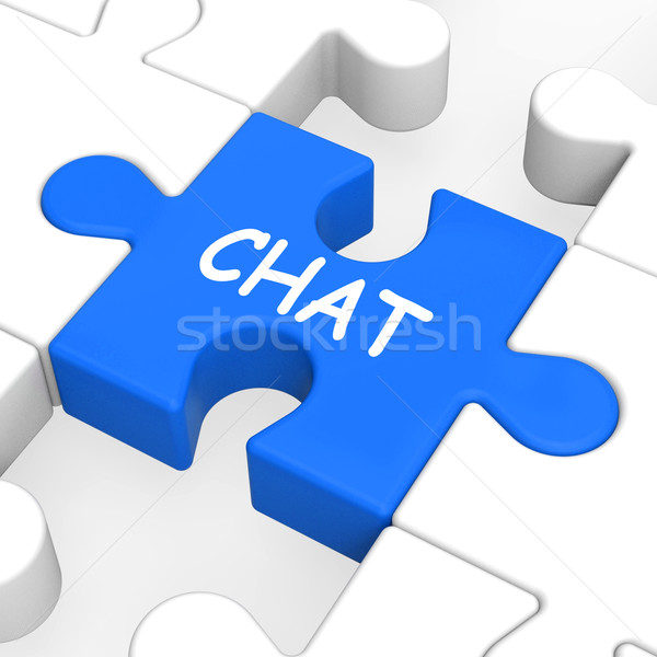 Chat Puzzle sprechen eingeben Stock foto © stuartmiles