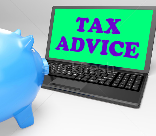 Tax Advice Laptop Shows Professional Advising On  Taxation Stock photo © stuartmiles