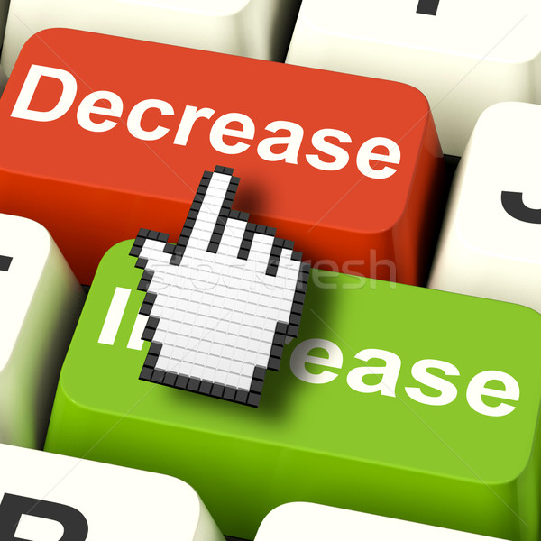 Decrease Reducing Keys Shows Decreasing Or Down Online Stock photo © stuartmiles