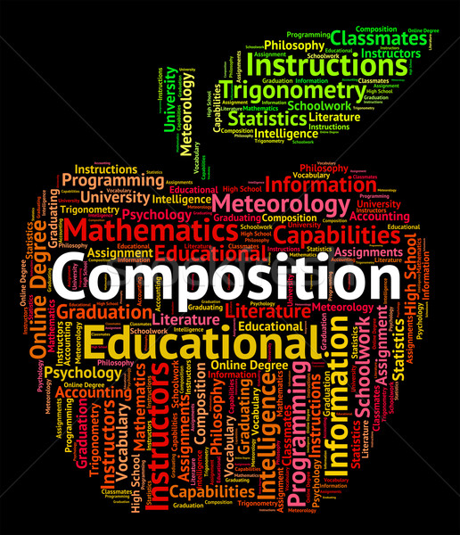 Stock photo: Composition Word Represents Literary Work And Creation