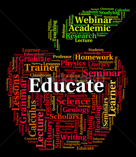 Educate Word Means Develop Studying And Schooling Stock photo © stuartmiles