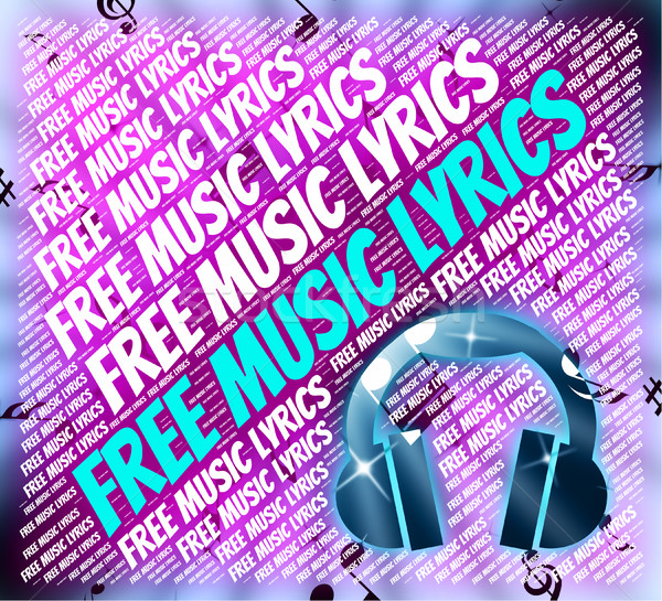 Free Music Lyrics Indicates With Our Compliments And Complimenta Stock photo © stuartmiles
