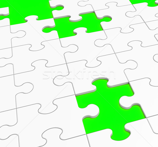 Unfinished Puzzle Showing Lost Pieces Stock photo © stuartmiles