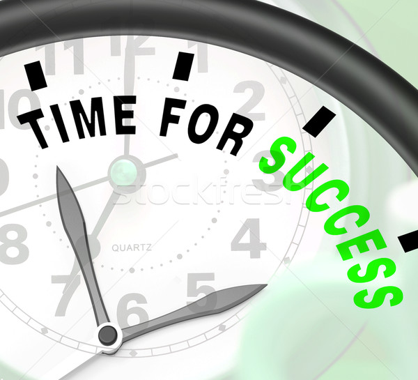 Time For Success Message Shows Victory And Winning Stock photo © stuartmiles