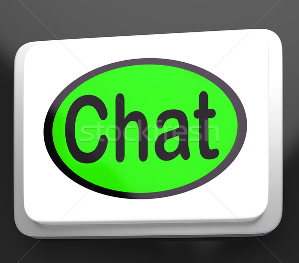 Chat knop praten typen tonen Stockfoto © stuartmiles