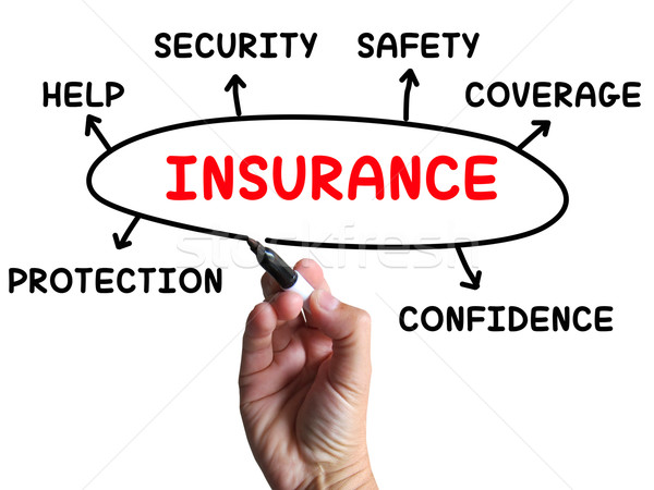 Insurance Diagram Shows Protection Coverage And Security Stock photo © stuartmiles
