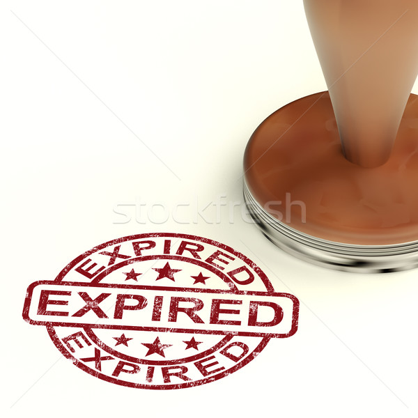 Expired Stamp Showing Product Validity Ended Stock photo © stuartmiles