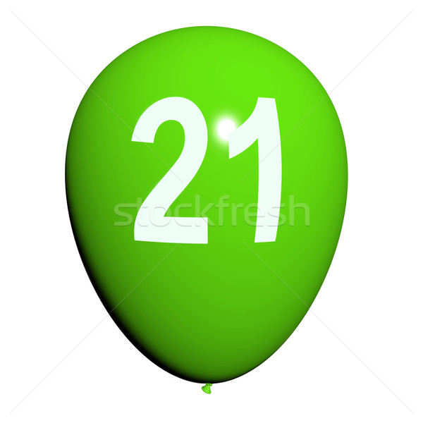 21 Balloon Shows Twenty-first Happy Birthday Celebration Stock photo © stuartmiles