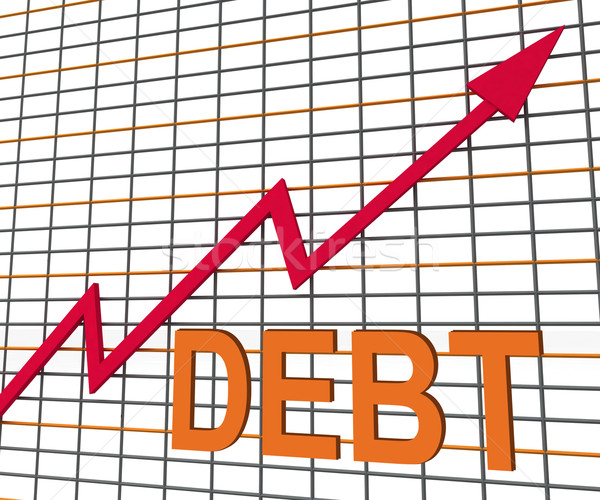 Debt Graph Chart Shows Increase Financial Indebted Stock photo © stuartmiles