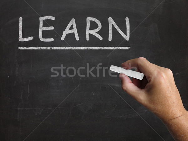 Learn Blackboard Means Student Education And Subjects Stock photo © stuartmiles