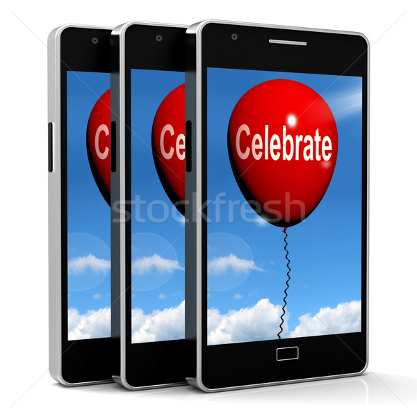 Celebrate Balloon Means Events Parties and Celebrations Stock photo © stuartmiles