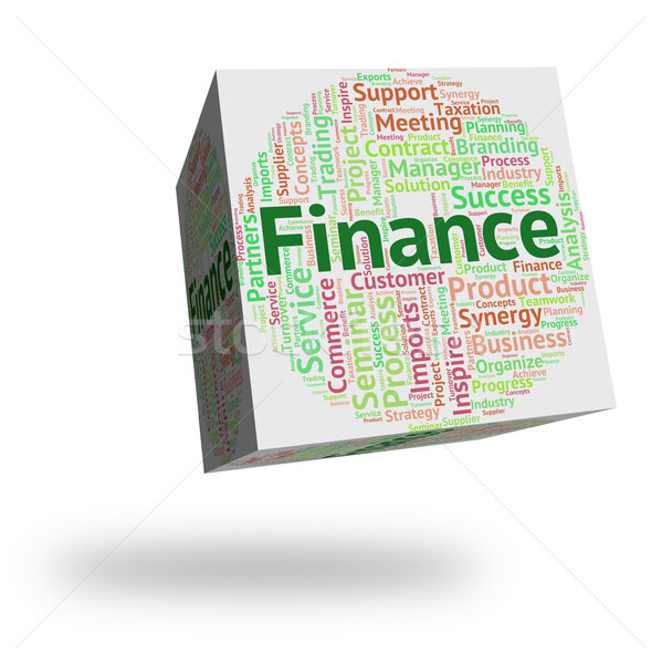 Finance Word Shows Text Earnings And Trading Stock photo © stuartmiles