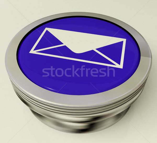 Metallic Email Icon Button For Sending Message Over Internet Stock photo © stuartmiles