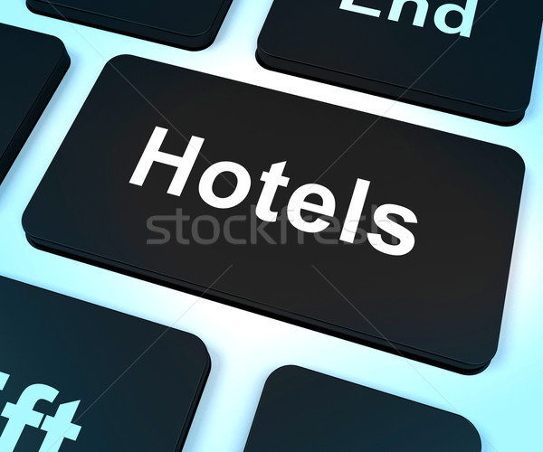 Hotel komputera kluczowych podróży rezerwacja pokój Zdjęcia stock © stuartmiles