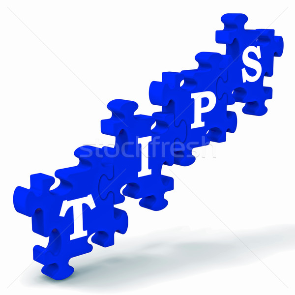 Tips Puzzle Showing Tricks And Hints Stock photo © stuartmiles
