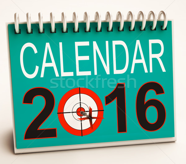 2016 calendario futuro target piano Foto d'archivio © stuartmiles