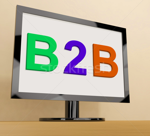 Stock photo: B2b On Monitor Shows Trade And Commerce Online