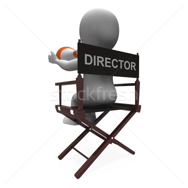 Director Character Shows Hollywood Movie Directors Or Filmmaker Stock photo © stuartmiles