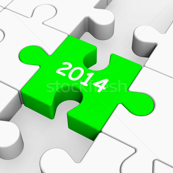 Kettő ezer puzzle év 2014 mutat Stock fotó © stuartmiles