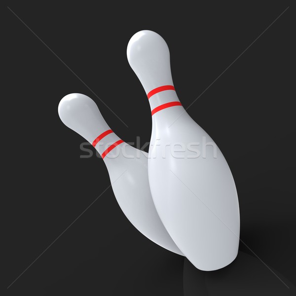 Bowling Pins Showing Skittles Game Stock photo © stuartmiles