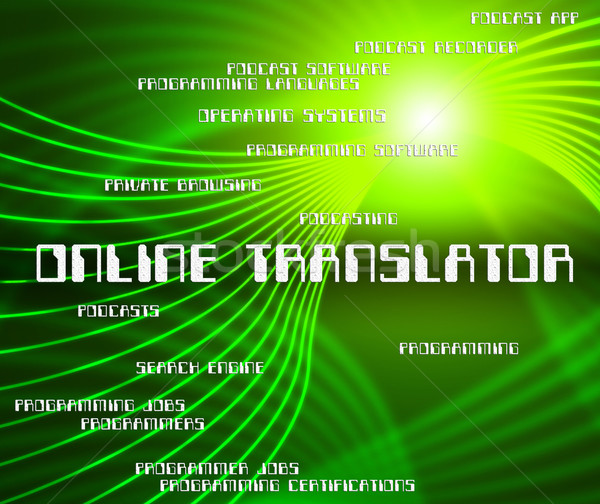Línea traductor world wide web sitio web Internet Foto stock © stuartmiles