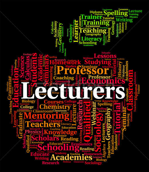 Stock photo: Lecturers Word Shows Speeches Address And Words