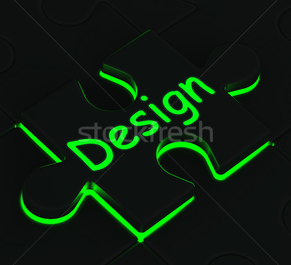 Stockfoto: Ontwerp · puzzel · creativiteit