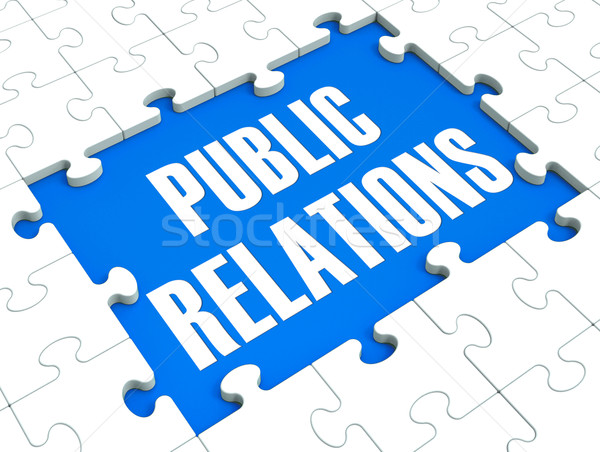 Stock photo: Public Relations Puzzle Shows Publicity And Press