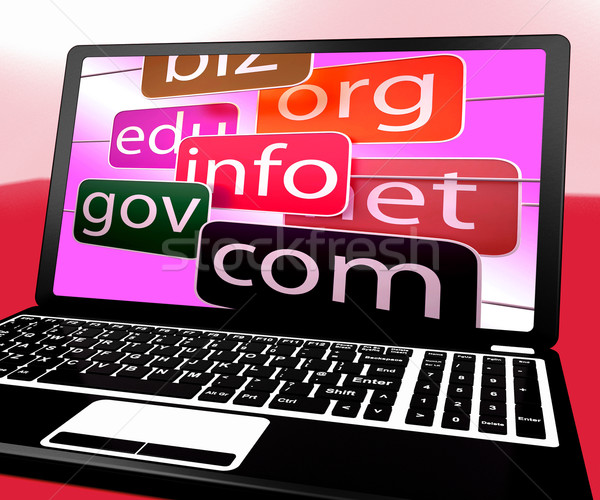 Laptop web zoeken onderwijs netwerk net Stockfoto © stuartmiles