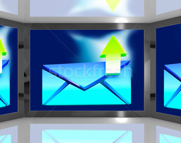 Email Sent On Screen Shows Sent Messages Stock photo © stuartmiles