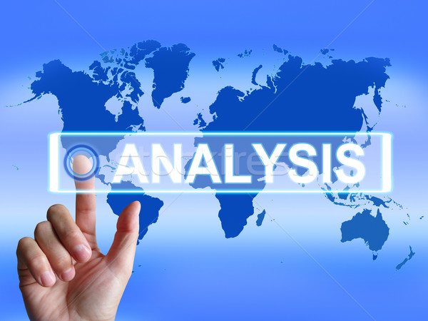 Analysis Map Indicates Internet or International Data Analyzing Stock photo © stuartmiles
