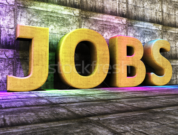 Jobs Word Represents Hiring Hired And Recruitment Stock photo © stuartmiles