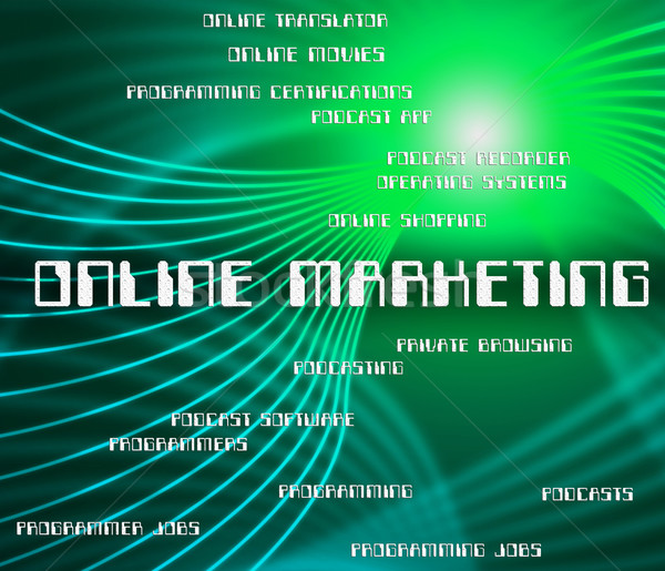 Online marketing világháló hirdetés mutat weboldal internet Stock fotó © stuartmiles