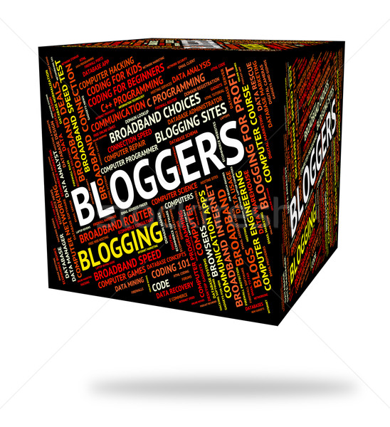 Bloggers Word Shows Web Weblog And Online Stock photo © stuartmiles