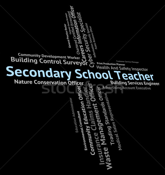 Stockfoto: Middelbare · school · leraar · geven · ervaring · senior · scholen