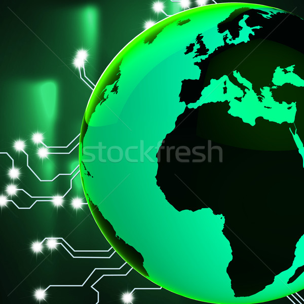 Europe Africa Globe Represents Globalisation Globalize And Count Stock photo © stuartmiles